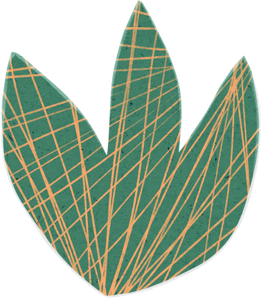 Scribbled Green and Yellow Lined Paper Cut-out